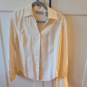 Kate Hill Ivory Button Down Shirt